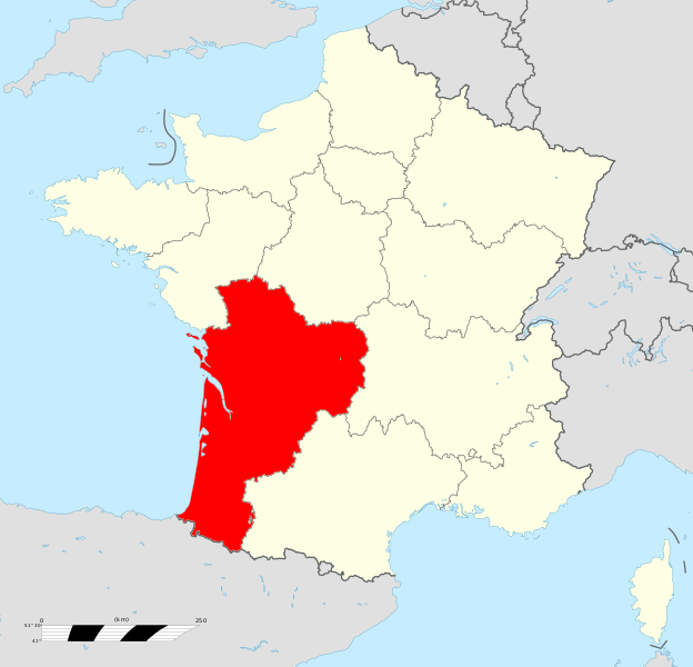 Nouvelle-Aquitaine map