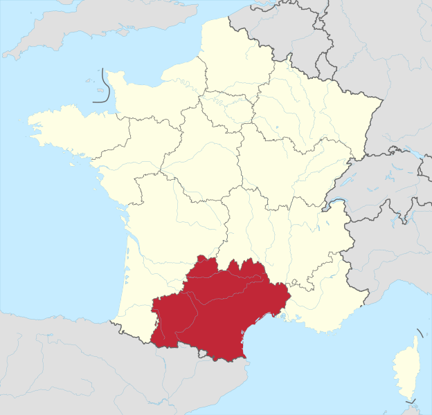 Occitanie map