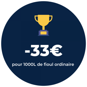 33€ de réduction sur votre commande de fioul