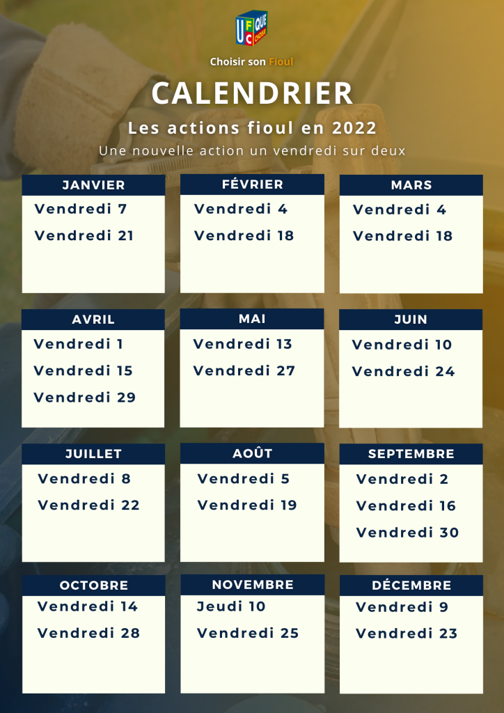 Calendrier 2022