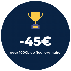 La réduction moyenne lors de la dernière action Fioul